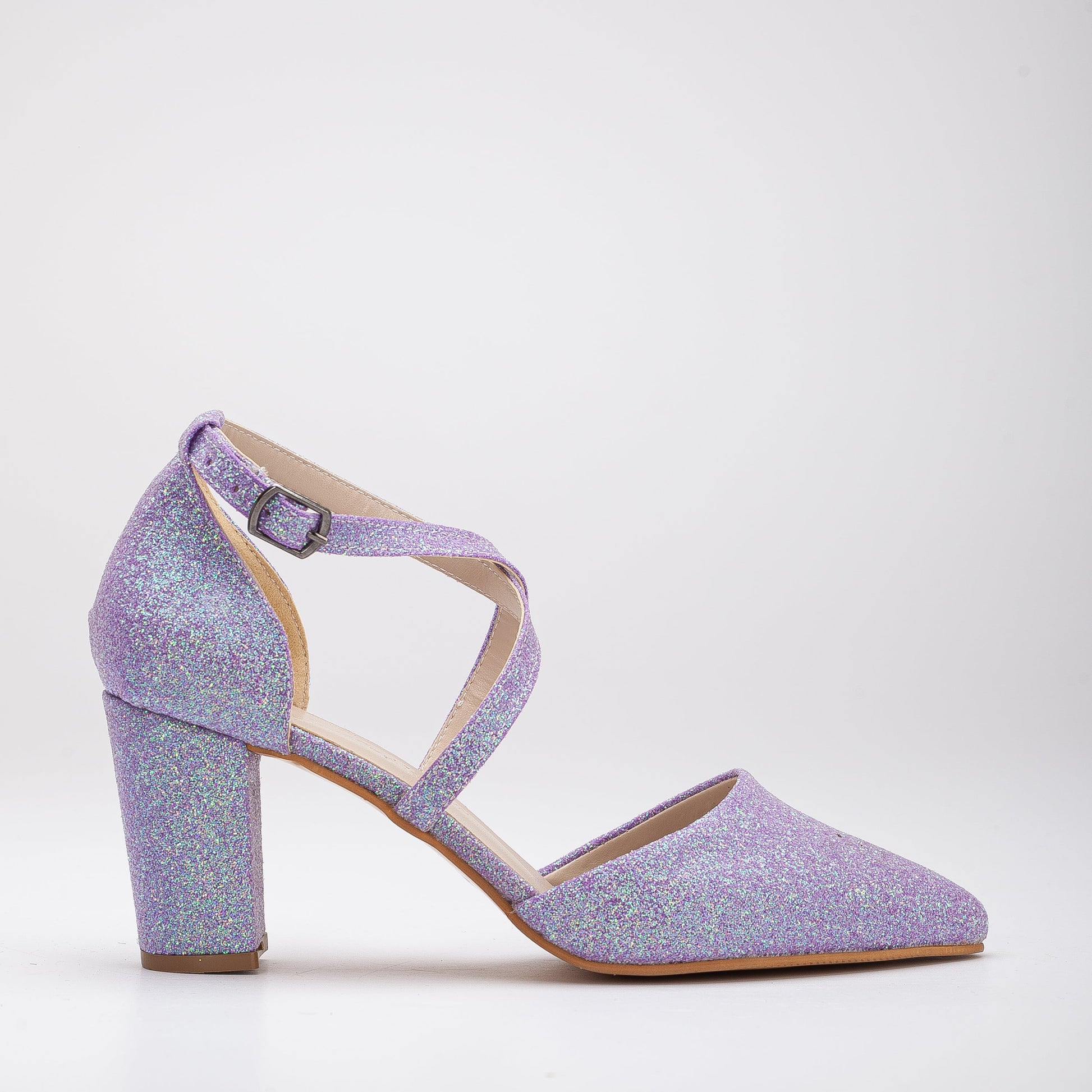 Sina - Lilac Glitter Wedding Shoes by Prologue Shoes - Bare Fashion