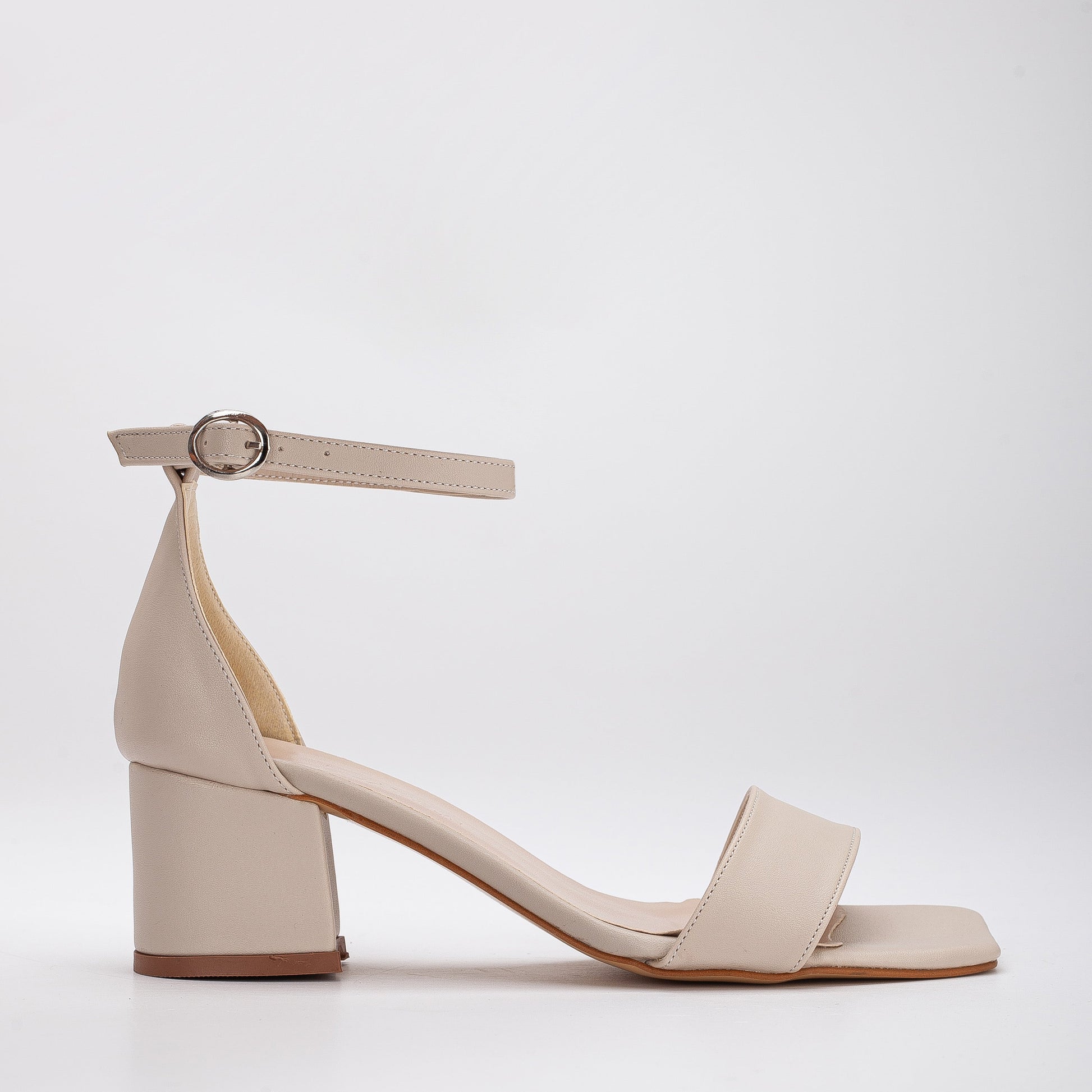 Iva - Beige Low Heels by Prologue Shoes - Bare Fashion
