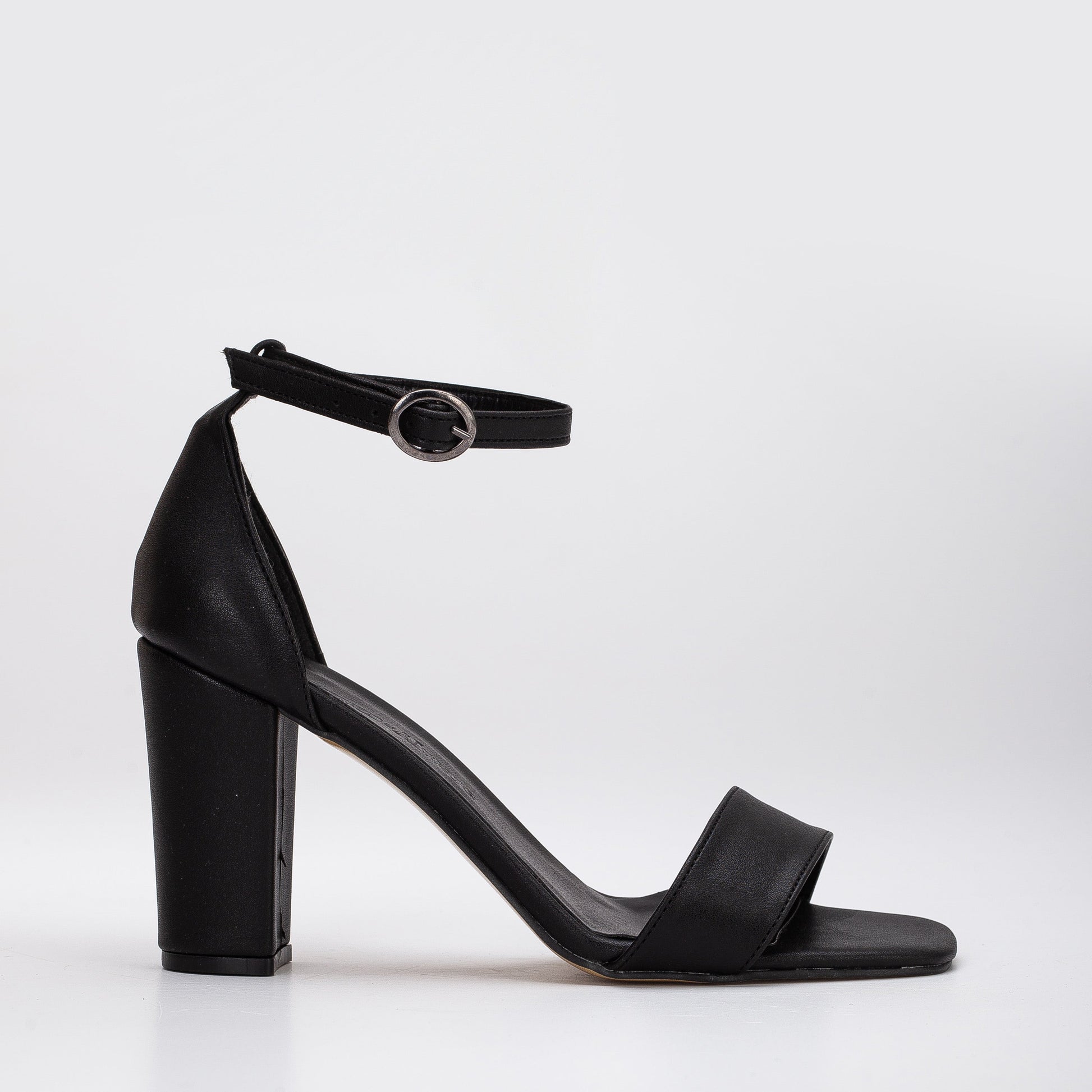 Jess - Black Open Toe Block Heels by Prologue Shoes - Bare Fashion
