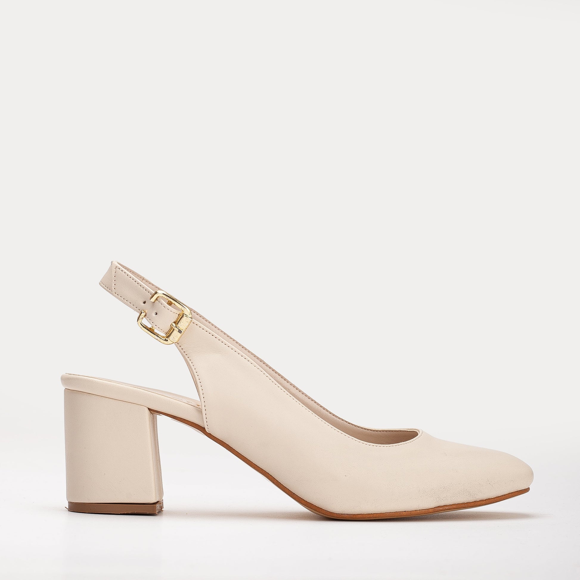 Emma - Beige Slingback Shoes by Prologue Shoes - Bare Fashion