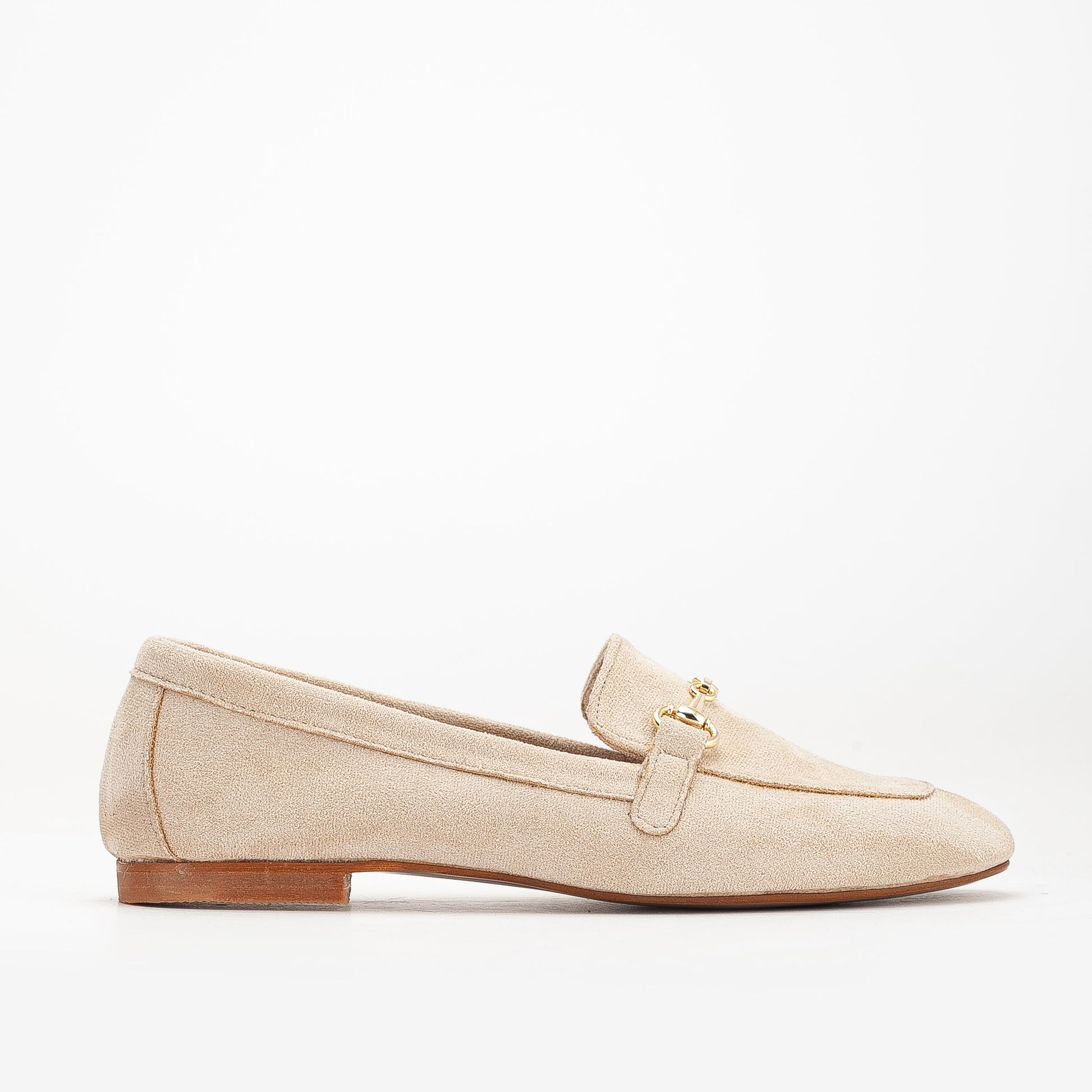 Olly - Beige Suede Horsebit Loafers by Prologue Shoes - Bare Fashion