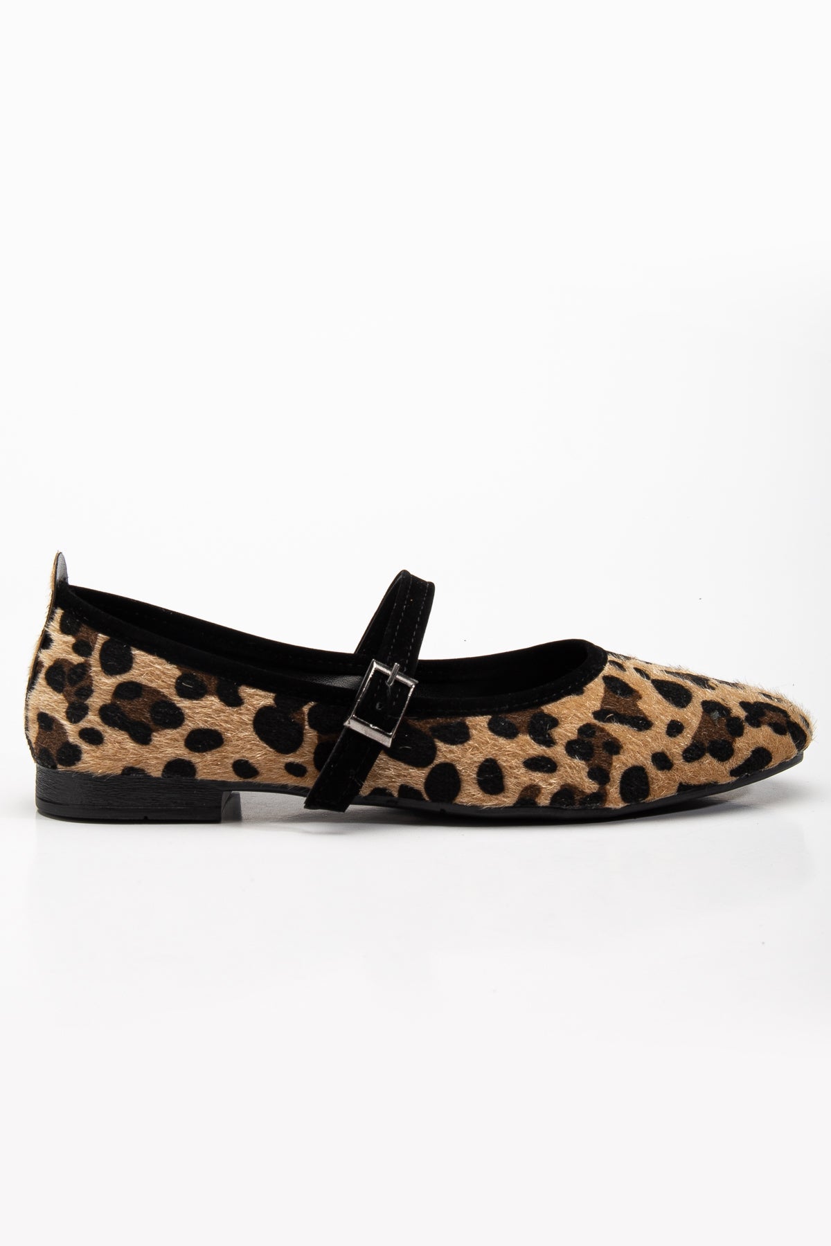 Emilie - Leopard Suede Mary Jane Flats by Prologue Shoes - Bare Fashion