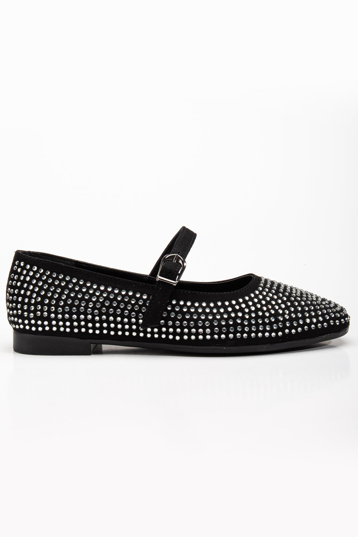 Emilie - Studded Mini Crystal Mary Jane Flats by Prologue Shoes - Bare Fashion