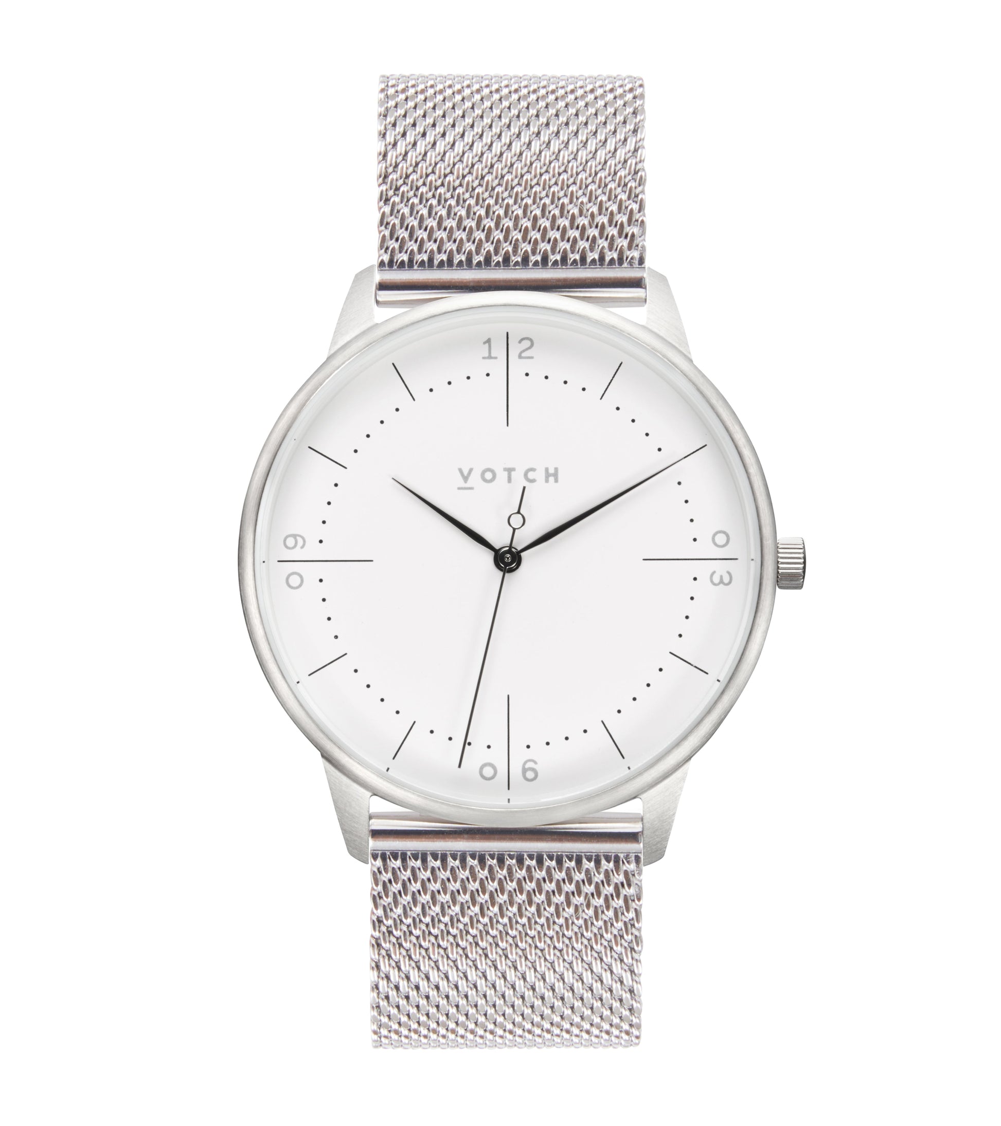 Silver & Silver Watch | Aalto Mesh by Votch - Bare Fashion