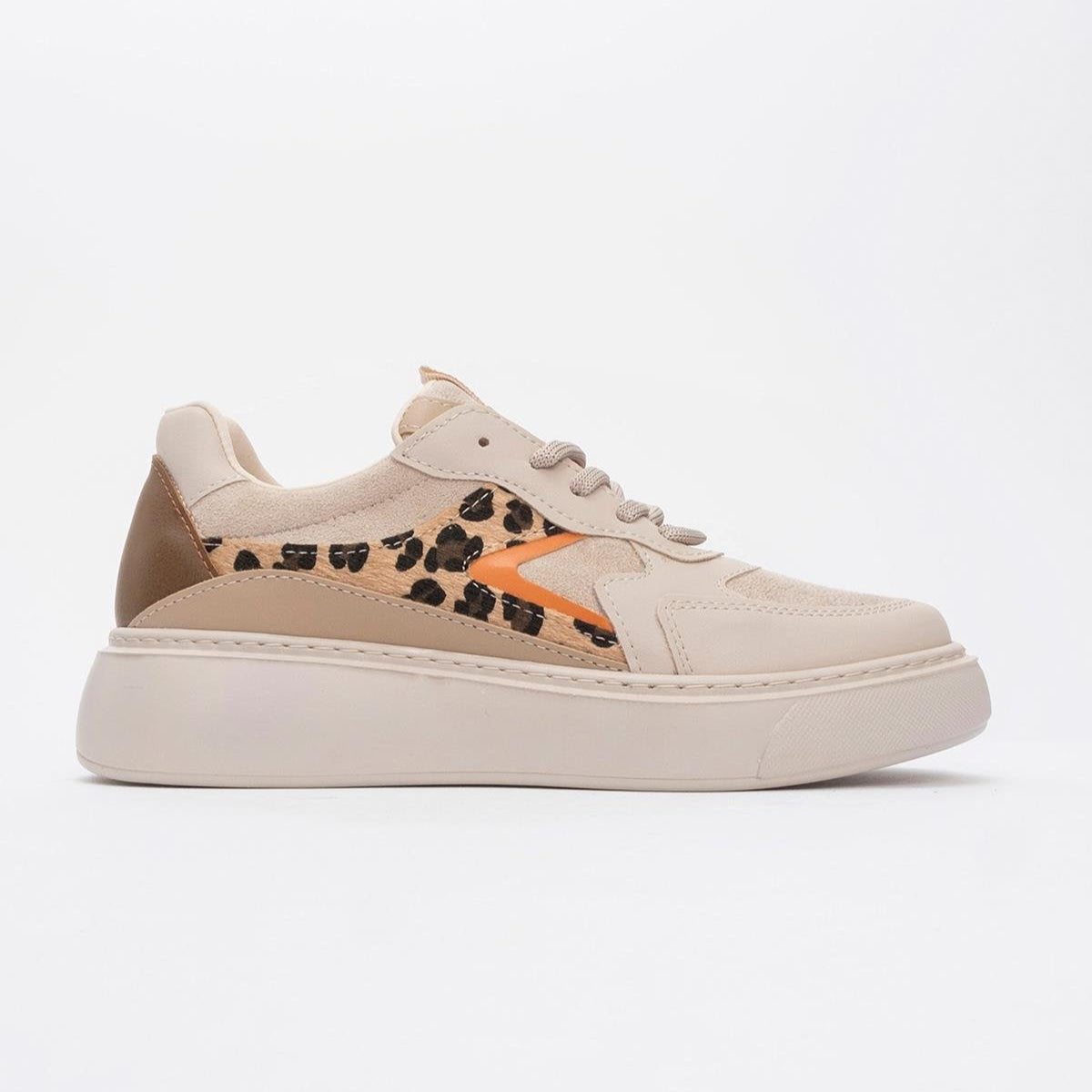 Ida - Beige Platform Sneakers by Prologue Shoes - Bare Fashion