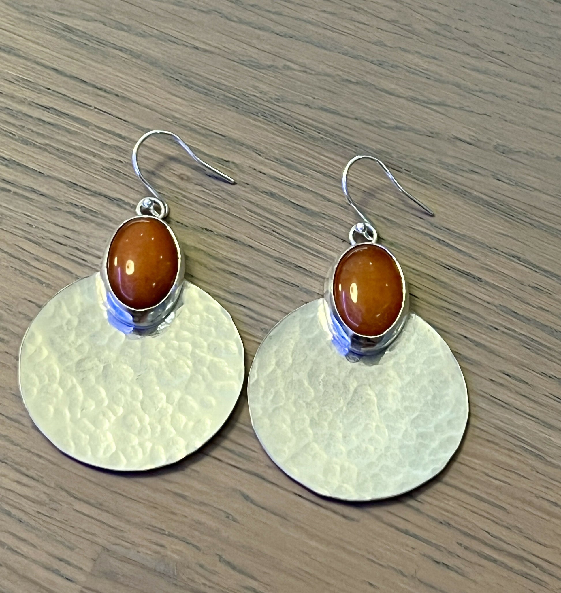 Boho coral & silver earrings by By Glorya - Bare Fashion