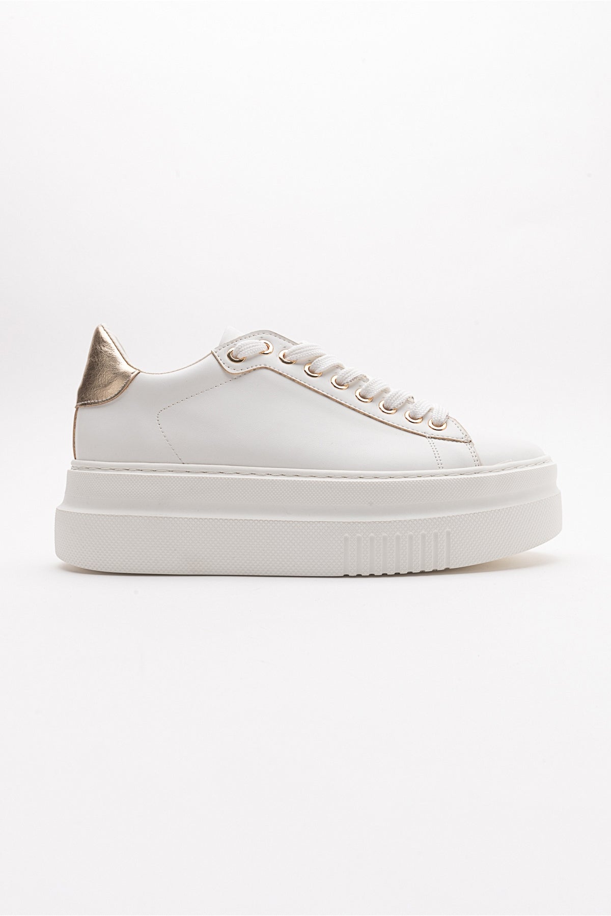 Violette - White Platform Sneakers by Prologue Shoes - Bare Fashion