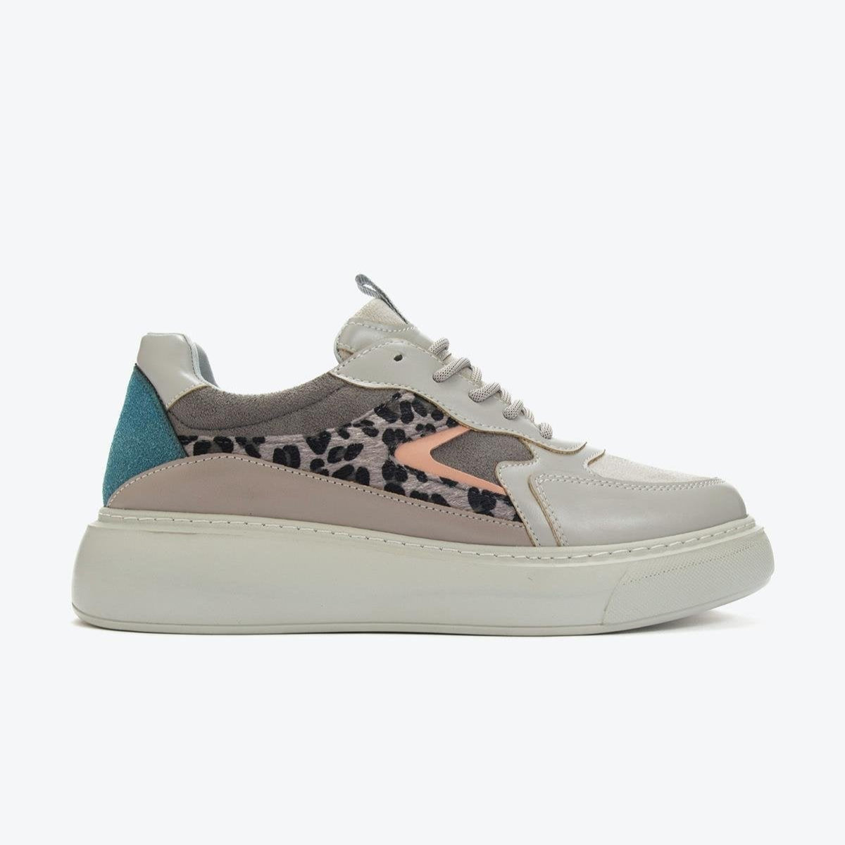 Ida - Grey Platform Sneakers by Prologue Shoes - Bare Fashion