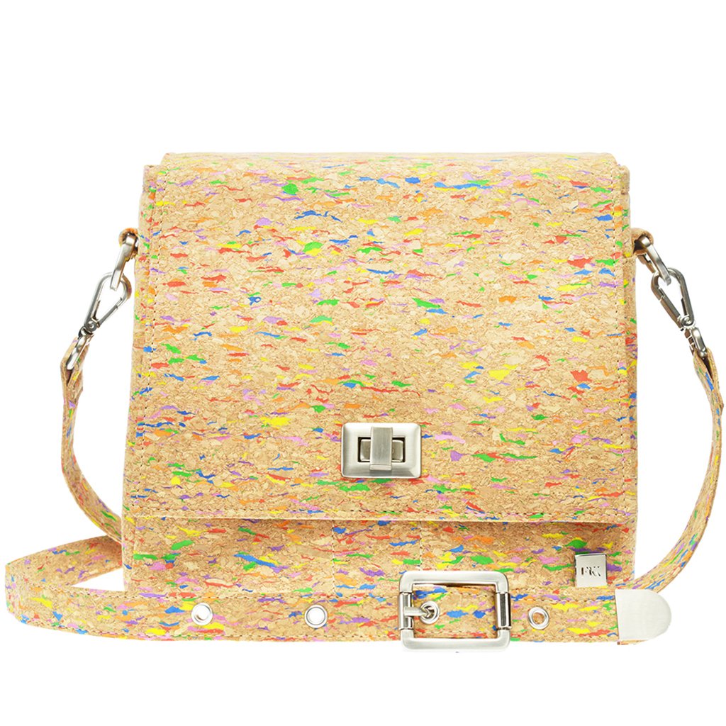 Fabrikk VELA LED Cork Handbag | Multicoloured Fleck | Vegan Leather by FABRIKK - Bare Fashion