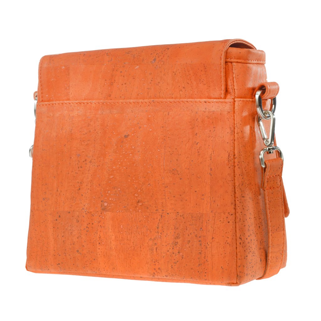 FABRIKK Vela LED Cork Handbag | Orange | Vegan Leather by FABRIKK - Bare Fashion