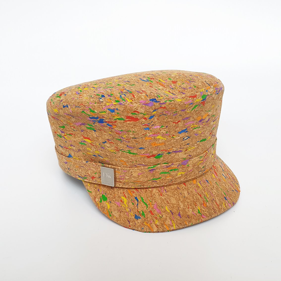 Fabrikk Cork 'Love Train' Hat | Multicoloured Fleck | Vegan Leather by FABRIKK - Bare Fashion