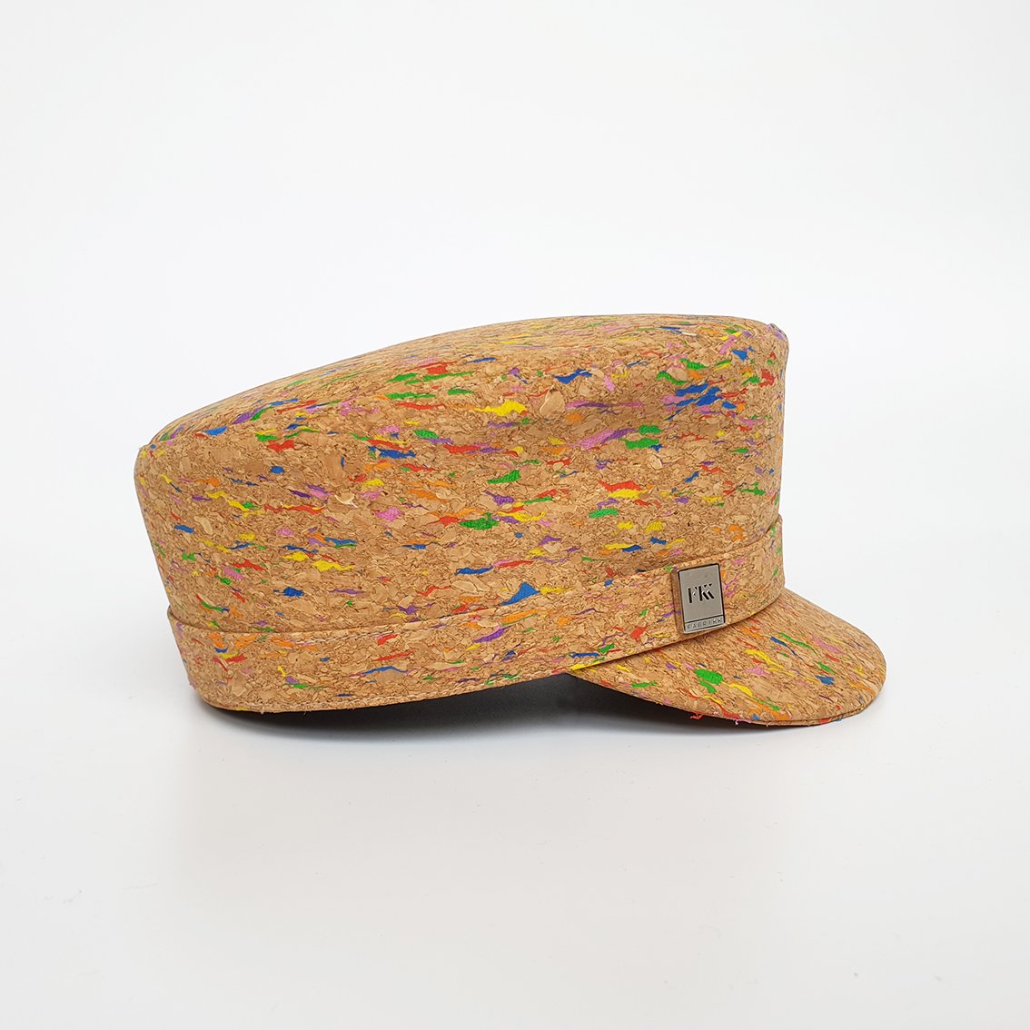 Fabrikk Cork 'Love Train' Hat | Multicoloured Fleck | Vegan Leather by FABRIKK - Bare Fashion