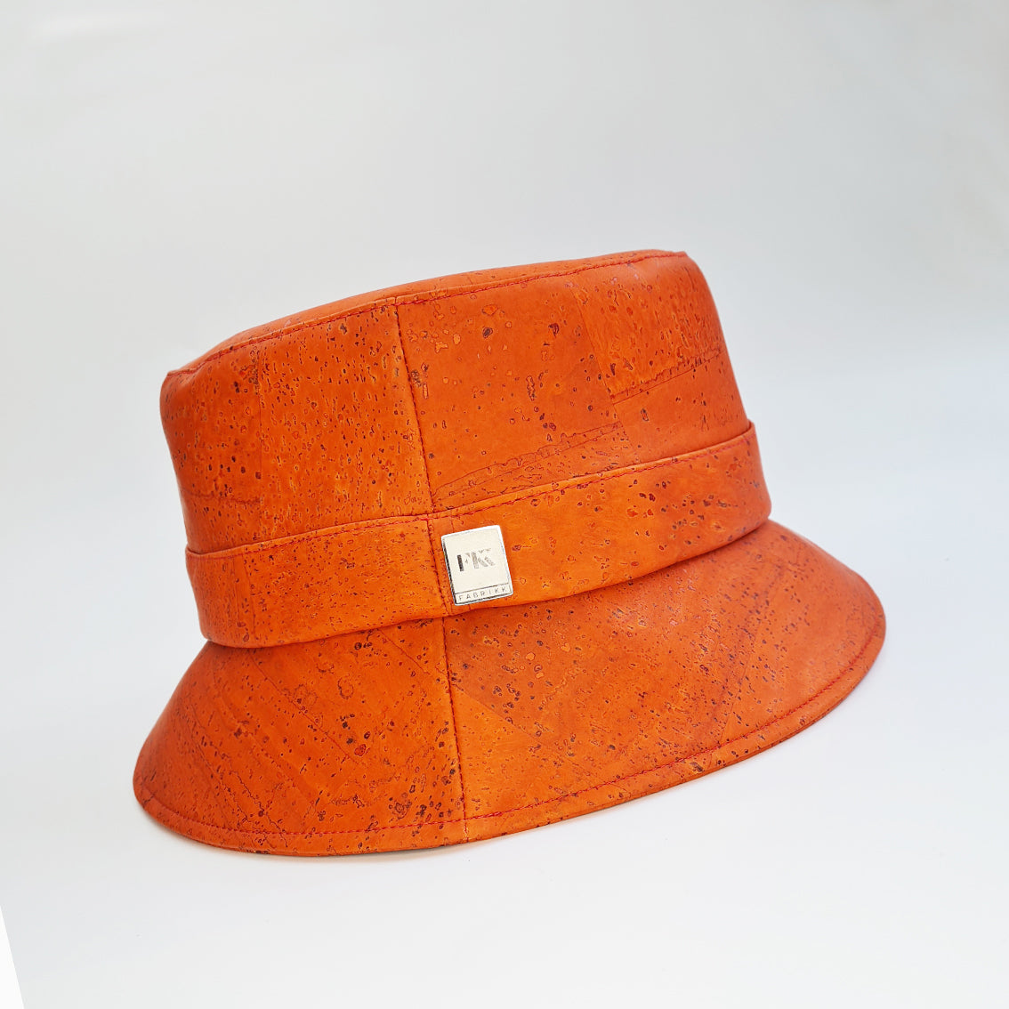 FABRIKK Montecristo Eco Cork Bucket Hat | Orange | Vegan Hat by FABRIKK - Bare Fashion
