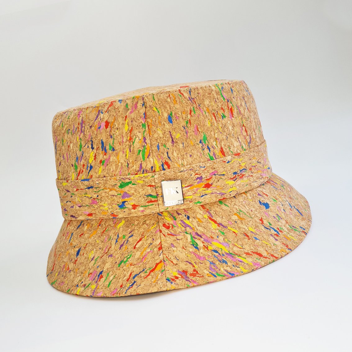 FABRIKK Montecristo Eco Cork Bucket Hat | Natural Rainbow Fleck | Vegan Hat by FABRIKK - Bare Fashion