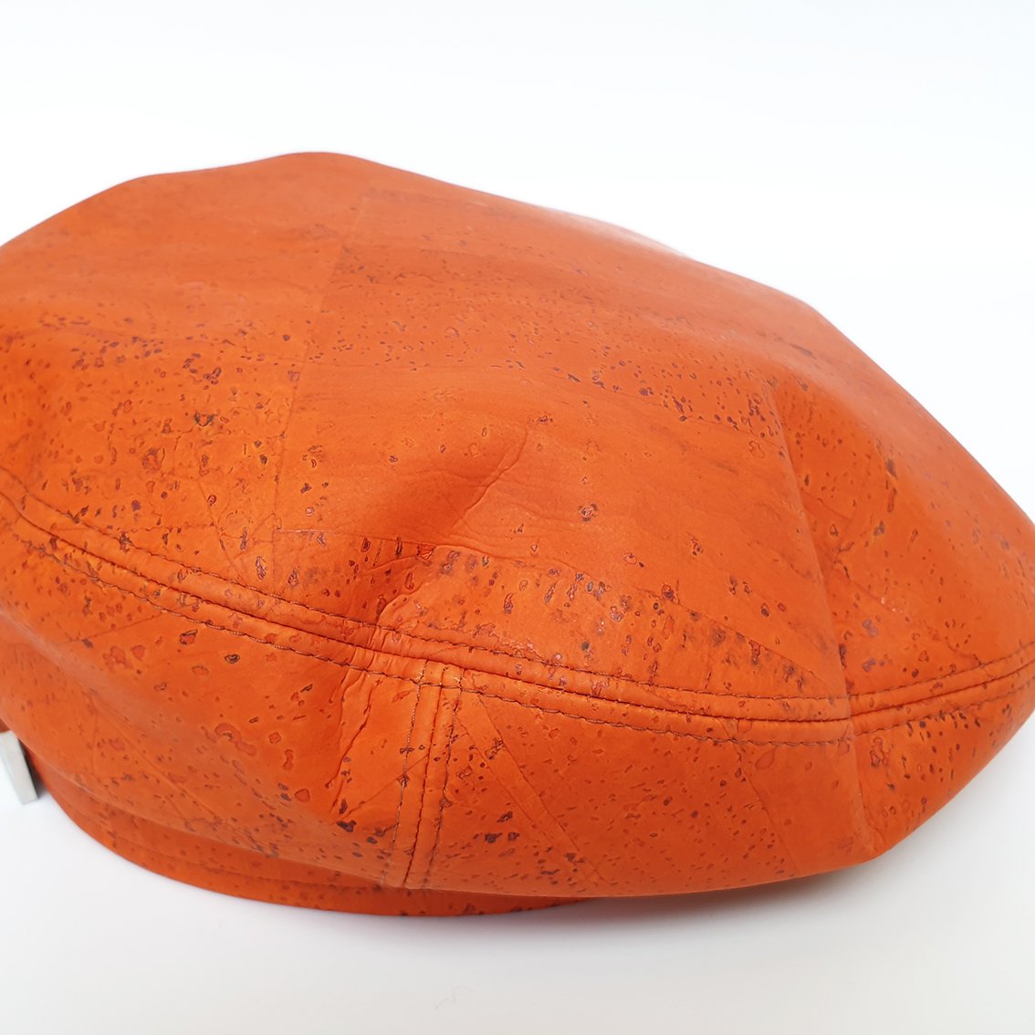 Fabrikk Cork Beret | Orange | Vegan Leather by FABRIKK - Bare Fashion