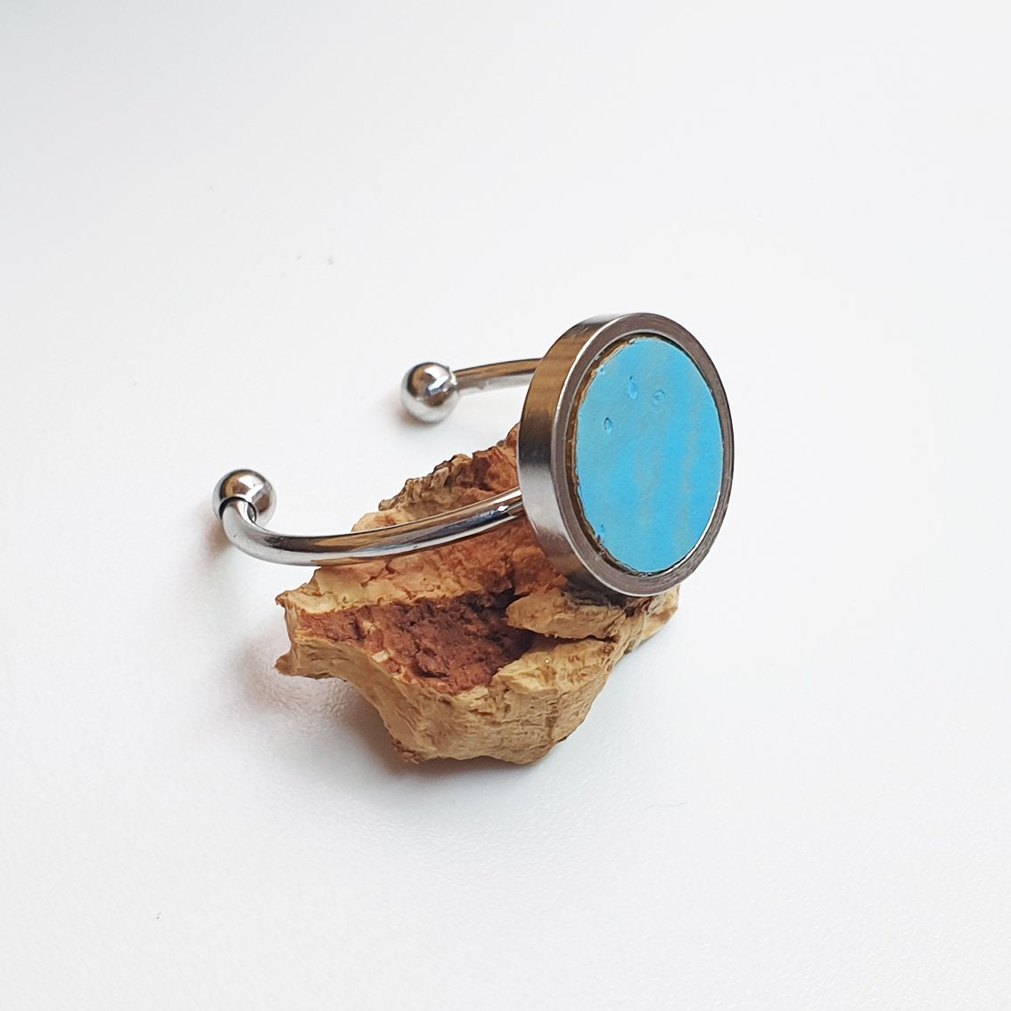 Fabrikk 1 Planet Stacking Ring Set | Small-Medium-Large | Bahama Blue | Vegan Leather by FABRIKK - Bare Fashion