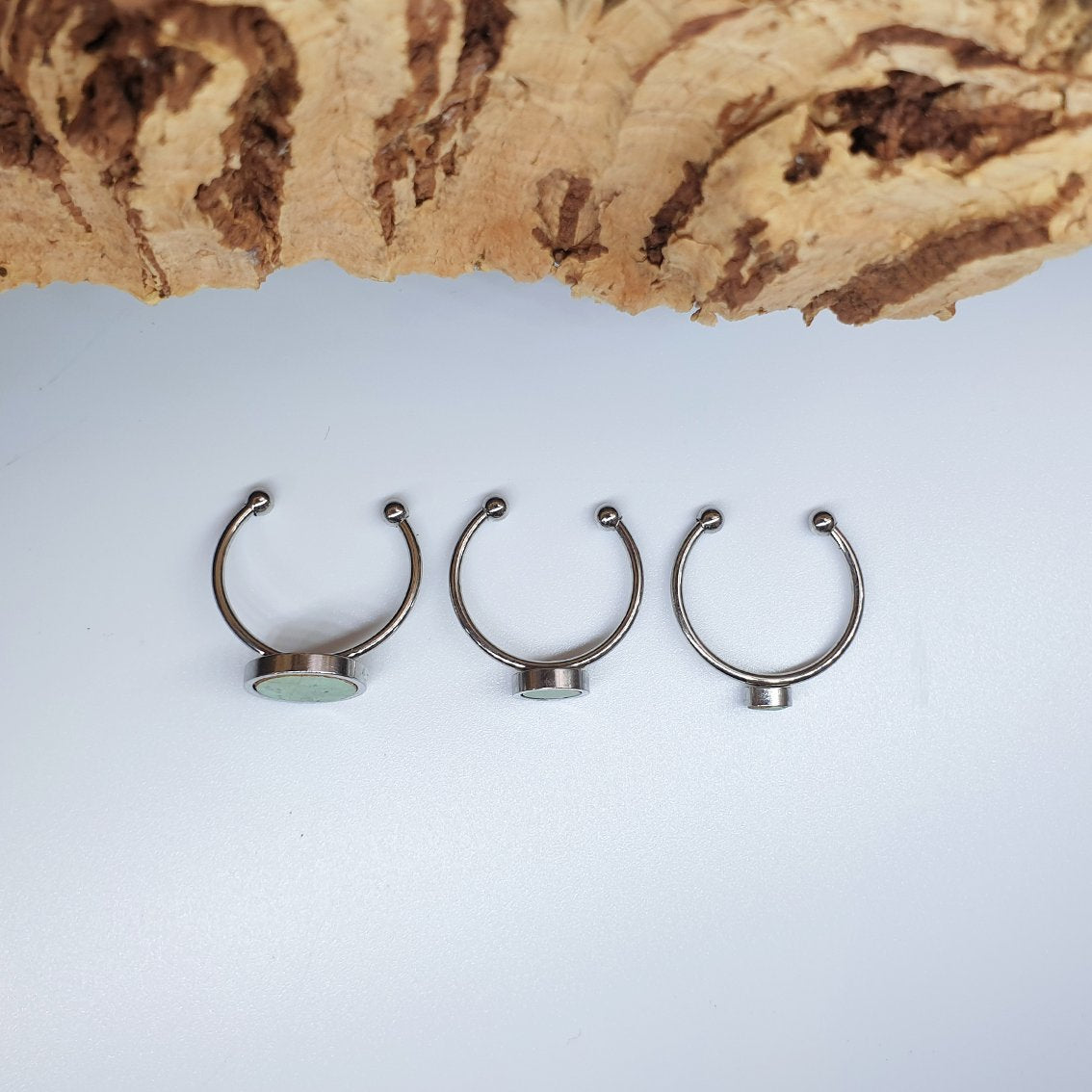 Fabrikk 1 Planet Stacking Ring Set | Small-Medium-Large | Mint Green | Vegan Leather by FABRIKK - Bare Fashion