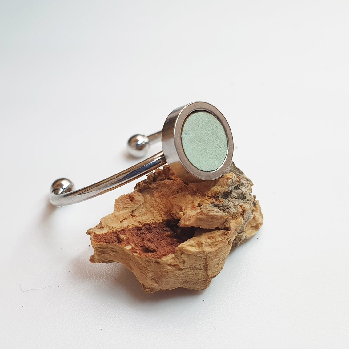 Fabrikk 1 Planet Stacking Ring Set | Small-Medium-Large | Mint Green | Vegan Leather by FABRIKK - Bare Fashion