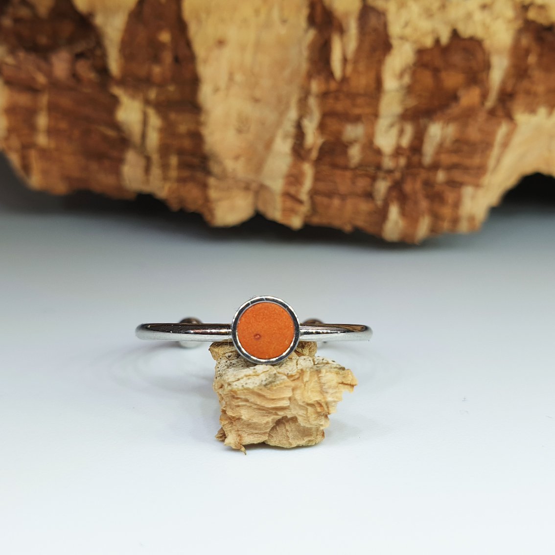 Fabrikk 1 Planet Stacking Ring Set | Small-Medium-Large | Orange | Vegan Leather by FABRIKK - Bare Fashion