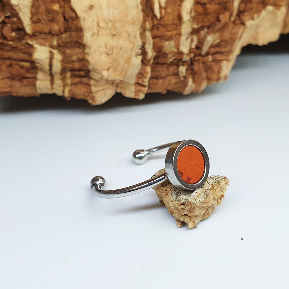 Fabrikk 1 Planet Stacking Ring Set | Small-Medium-Large | Orange | Vegan Leather by FABRIKK - Bare Fashion