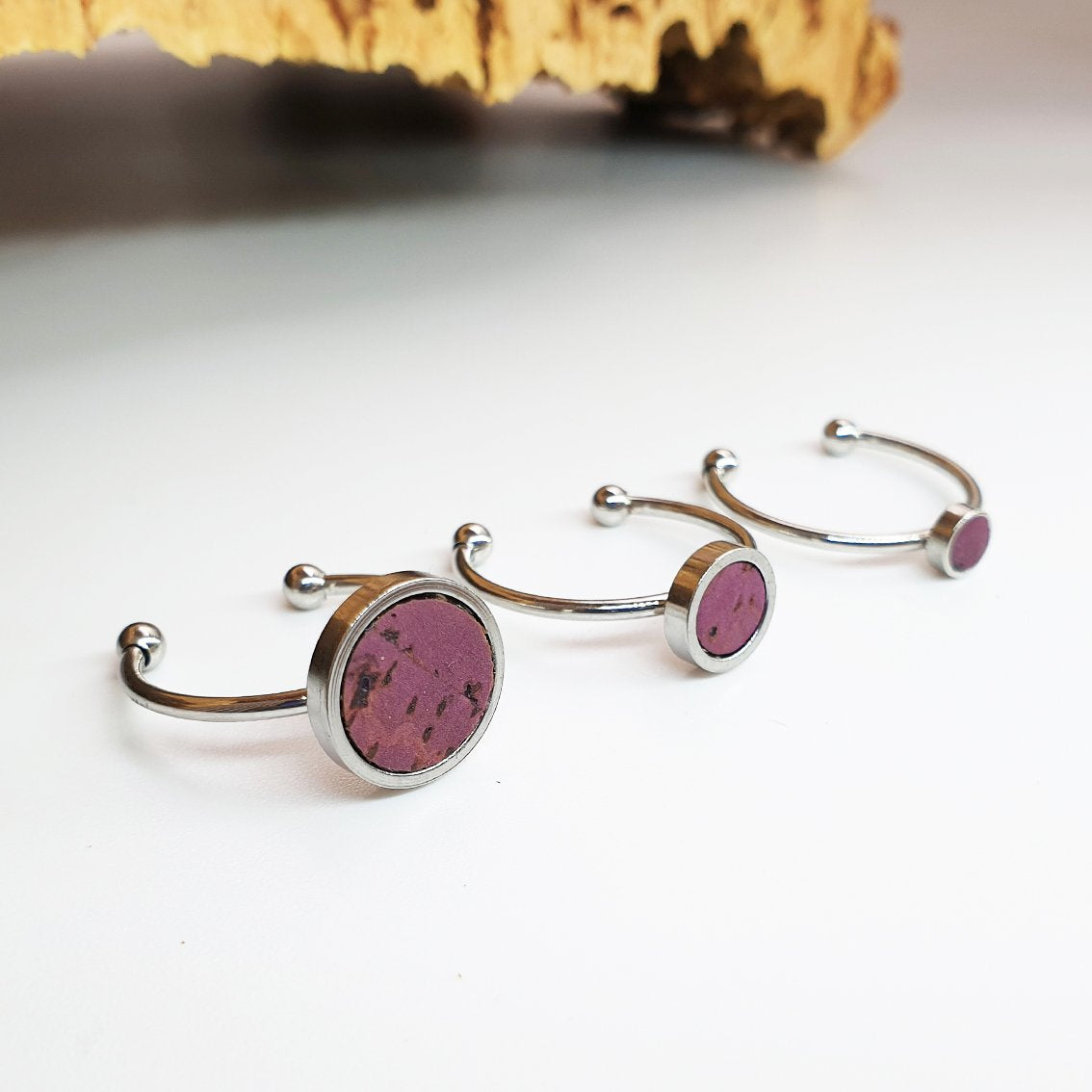 Fabrikk 1 Planet Stacking Ring Set | Small-Medium-Large | Purple Music | Vegan Leather by FABRIKK - Bare Fashion