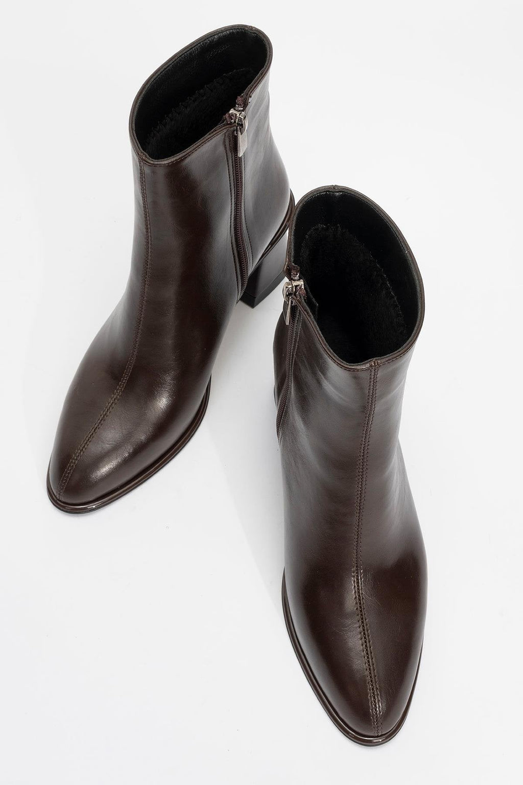 Maura Block Heel Boot Brown