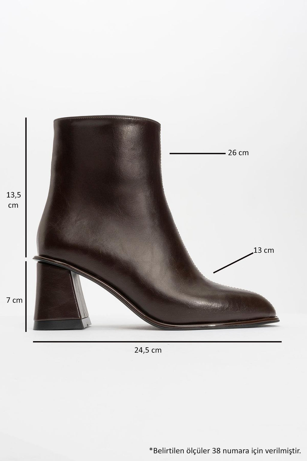 Maura Block Heel Boot Brown
