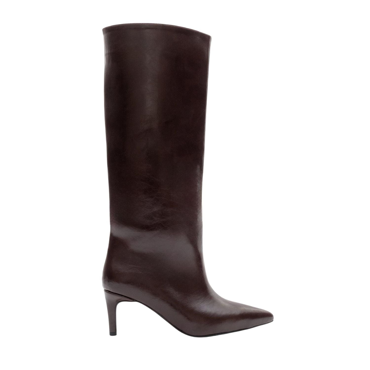 Cassandra Burgundy Cilt High‑Heel Boot (Women) by Prologue Shoes - Bare Fashion