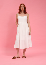 Load image into Gallery viewer, White Broderie Midi Dress by Fika - Bare Fashion
