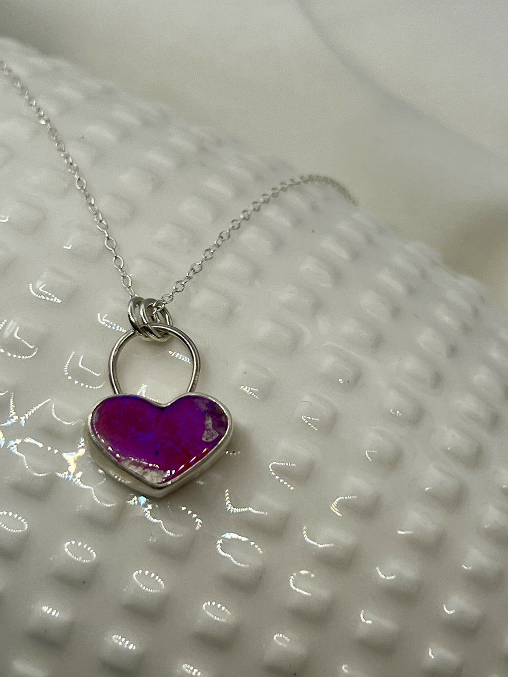 Pink Opal heart necklace by By Glorya - Bare Fashion