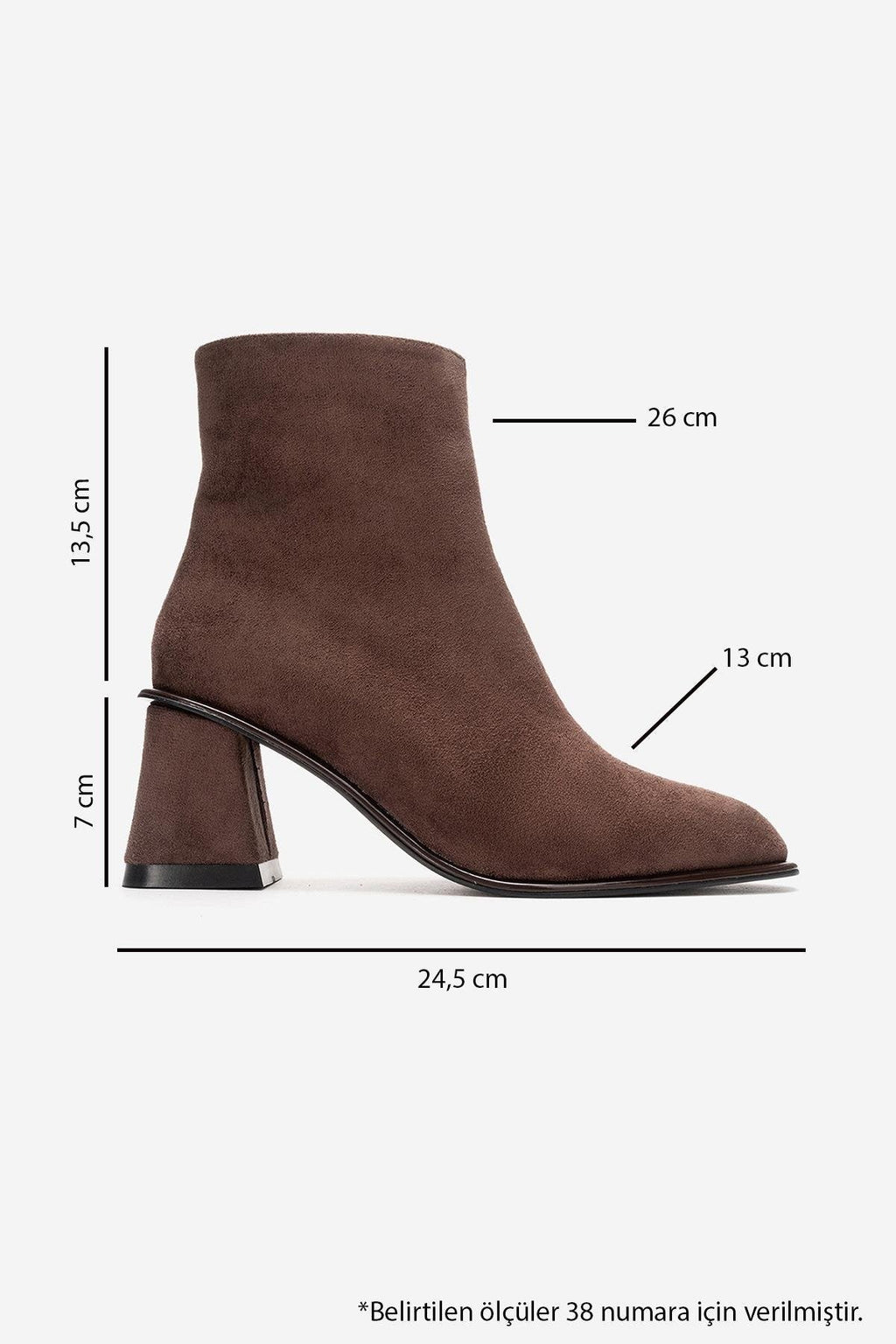 Maura Block Heel Boot Brown Suede