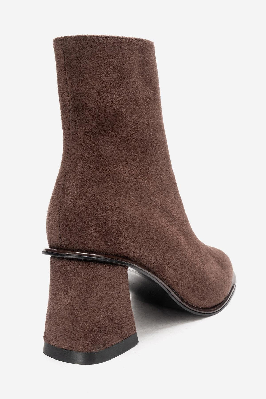 Maura Block Heel Boot Brown Suede