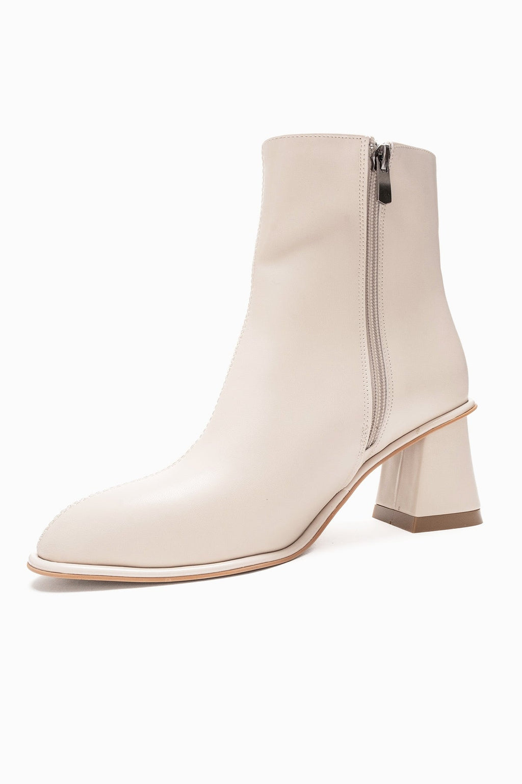 Maura Block Heel Boot Off-White