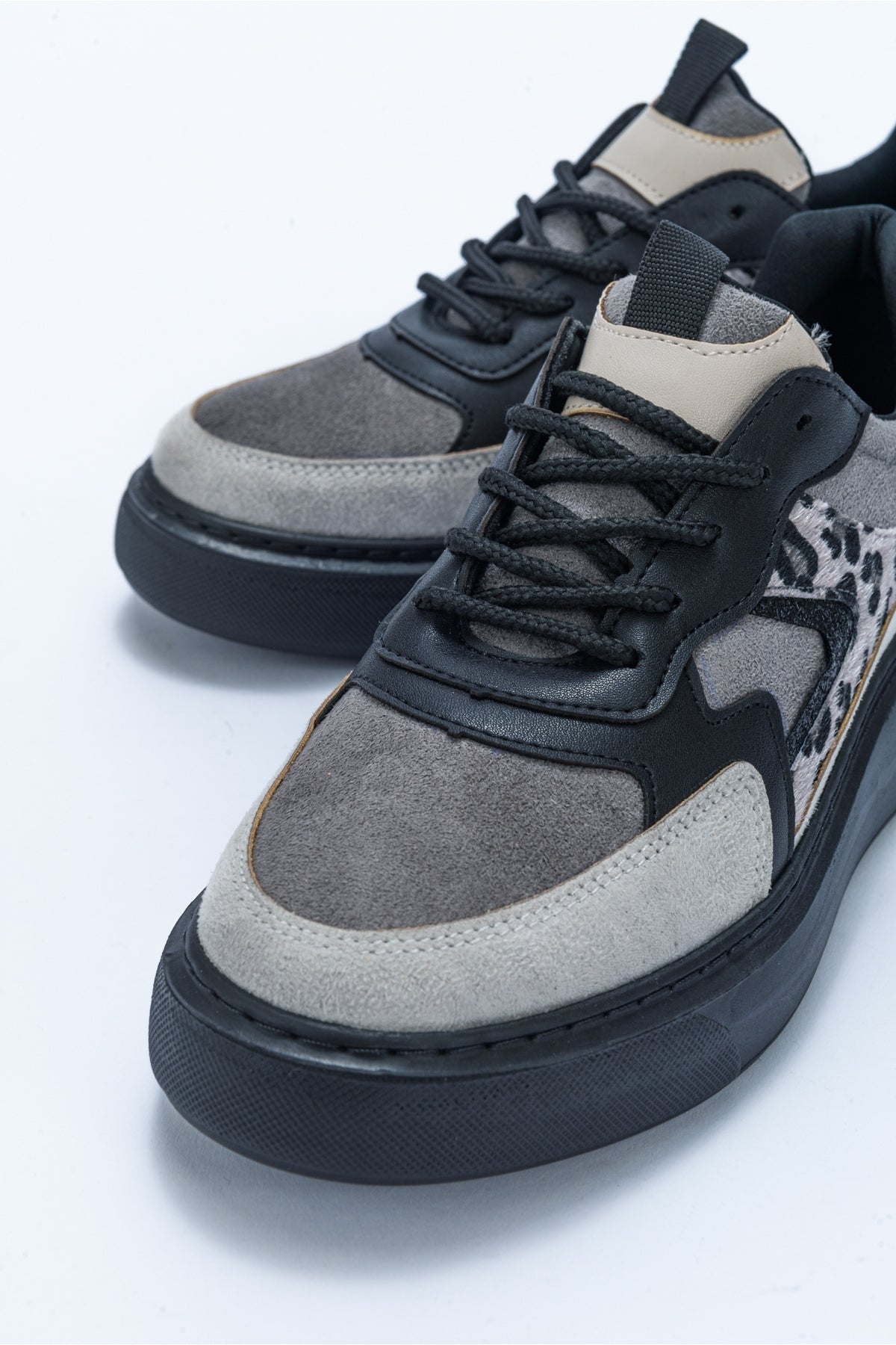 Ida - Dark Grey Platform Sneakers by Prologue Shoes - Bare Fashion
