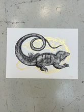 Load image into Gallery viewer, BLUE IGUANA - ORIGINAL DRAWING by Gungho London - Bare Fashion
