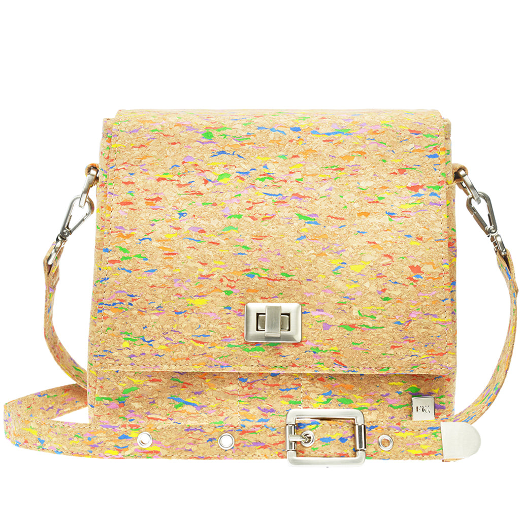 Fabrikk VELA LED Cork Handbag | Multicoloured Fleck | Vegan Leather by FABRIKK - Bare Fashion