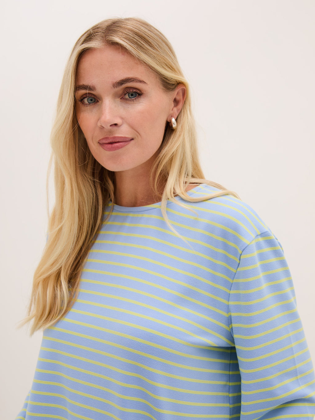 Celine Blue & Yellow Stripe Super Soft Top by Fika - Bare Fashion