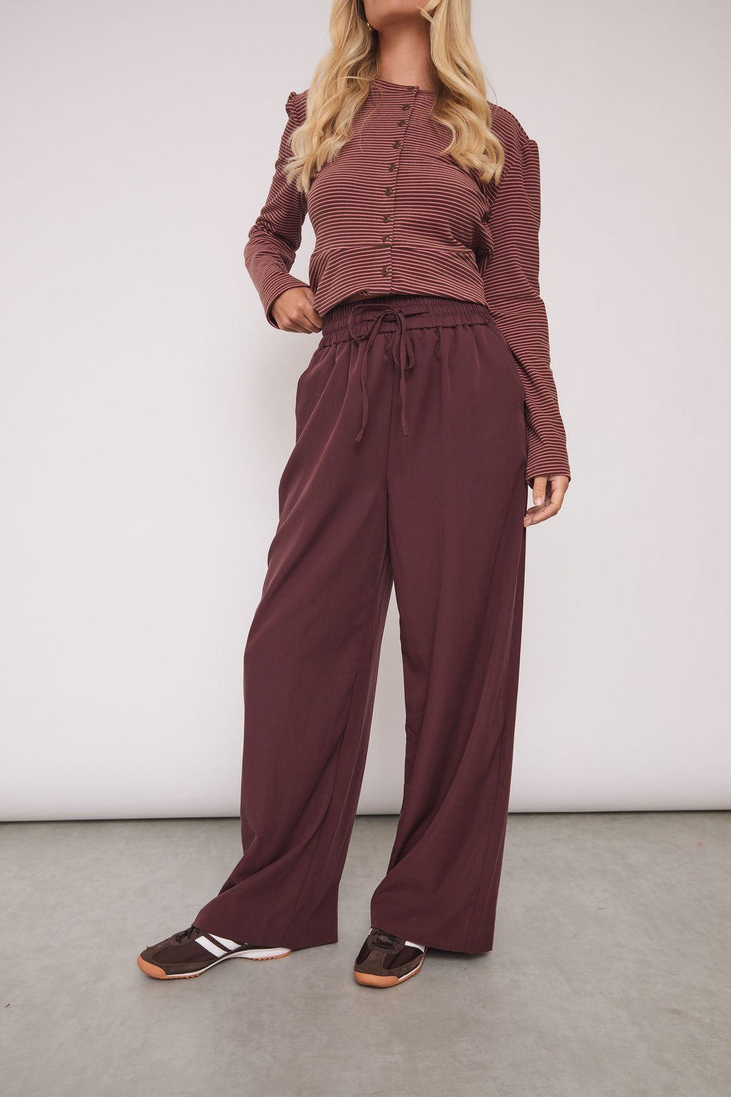 Ebba Brown Peached Trousers by Fika - Bare Fashion
