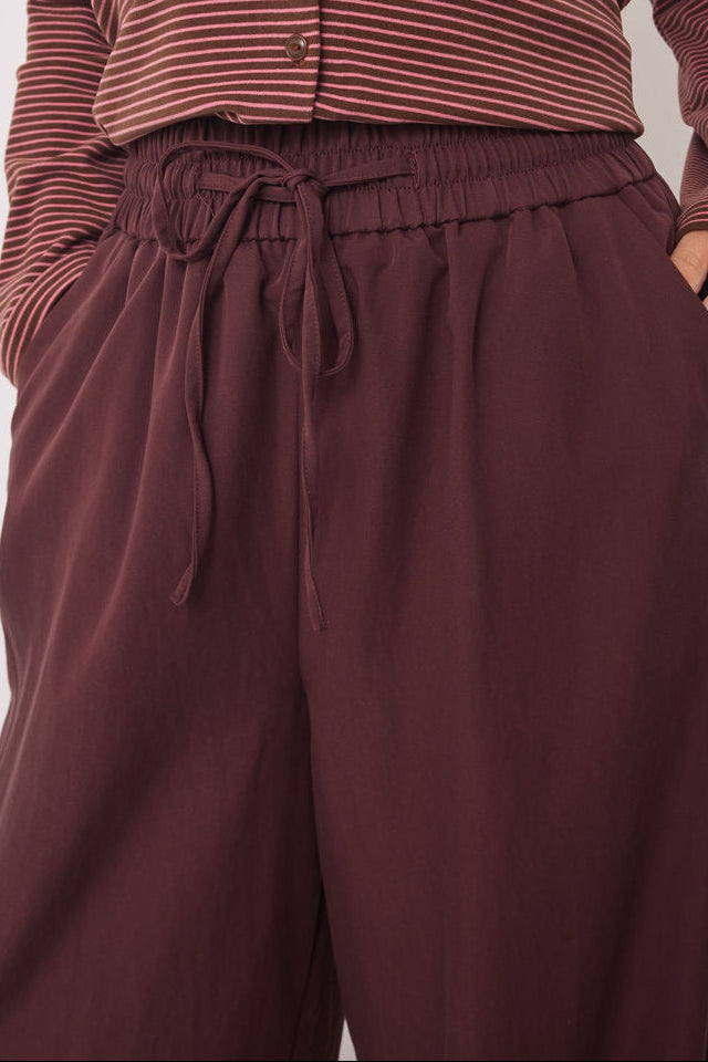 Ebba Brown Peached Trousers by Fika - Bare Fashion