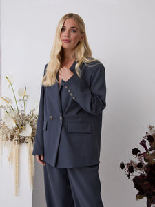 Ella Slate Premium Blazer by Fika - Bare Fashion