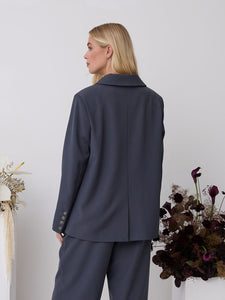 Ella Slate Premium Blazer by Fika - Bare Fashion