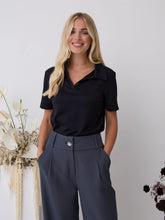 Load image into Gallery viewer, Lucia Premium Slate Wide Leg Comfort Trouser by Fika - Bare Fashion
