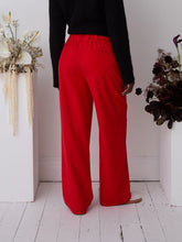 Load image into Gallery viewer, Lucia Premium Red Wide Leg Comfort Trouser by Fika - Bare Fashion
