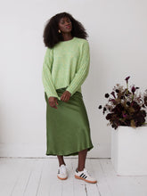 Load image into Gallery viewer, Angel Khaki Satin Skirt by Fika - Bare Fashion
