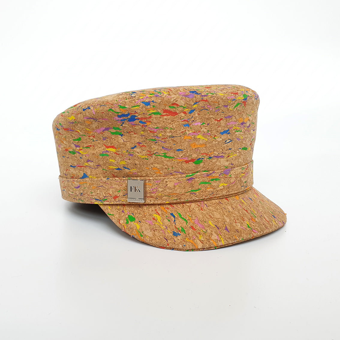 Fabrikk Cork 'Love Train' Hat | Multicoloured Fleck | Vegan Leather by FABRIKK - Bare Fashion