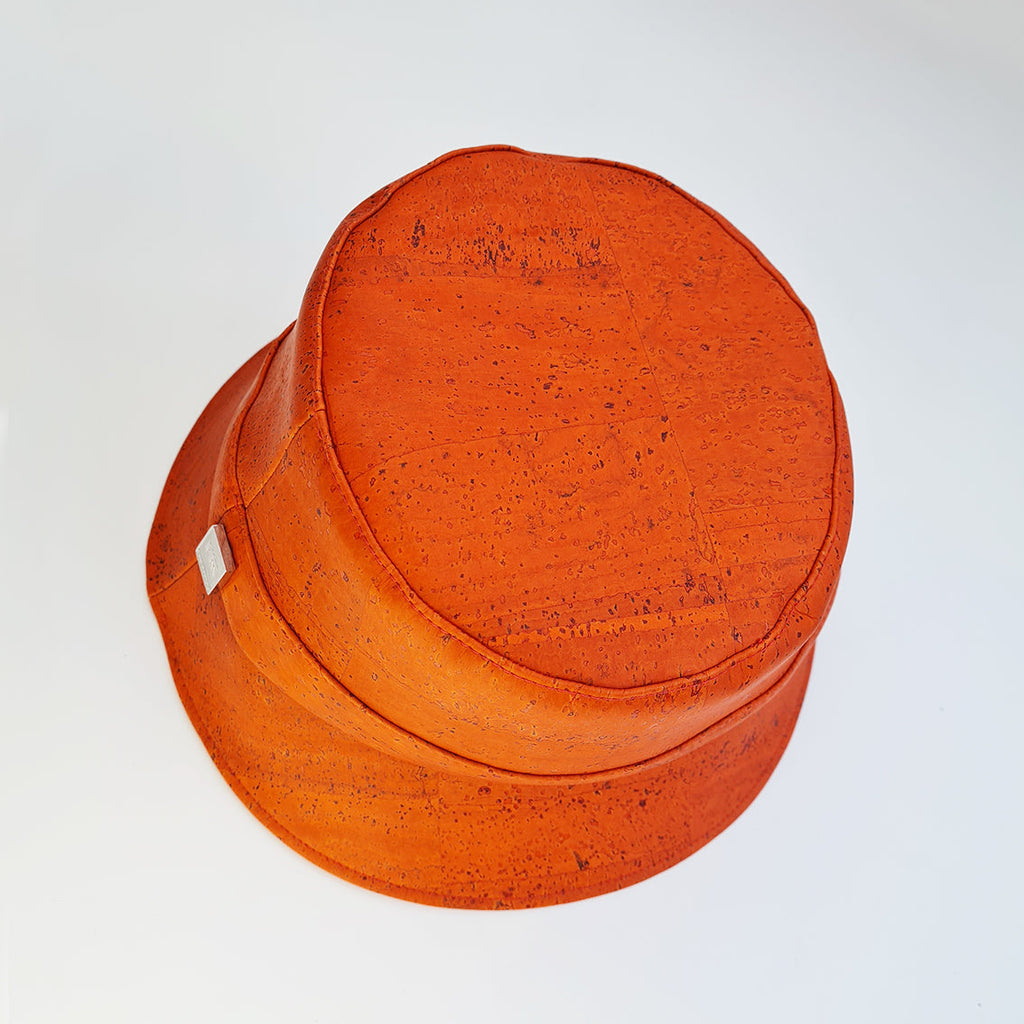 FABRIKK Montecristo Eco Cork Bucket Hat | Orange | Vegan Hat