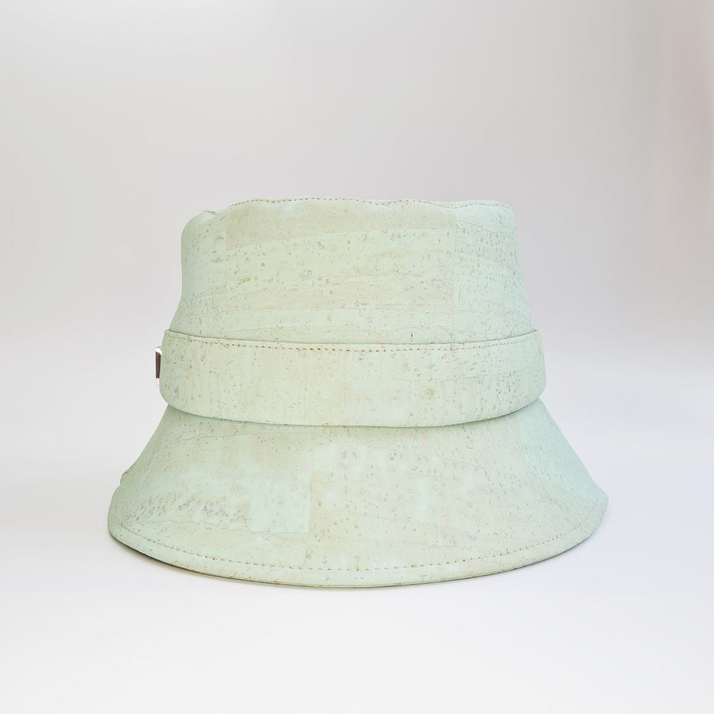 FABRIKK Montecristo Eco Cork Bucket Hat | Mint Green | Vegan Hat by FABRIKK - Bare Fashion