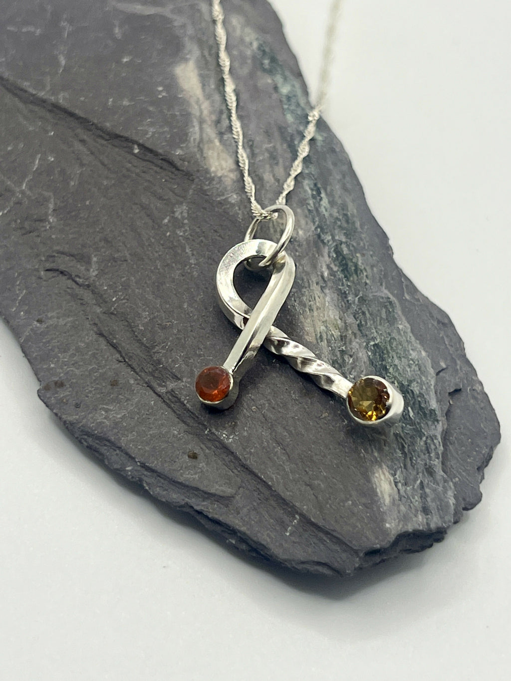 Citrine & Carnelian pendant by By Glorya - Bare Fashion