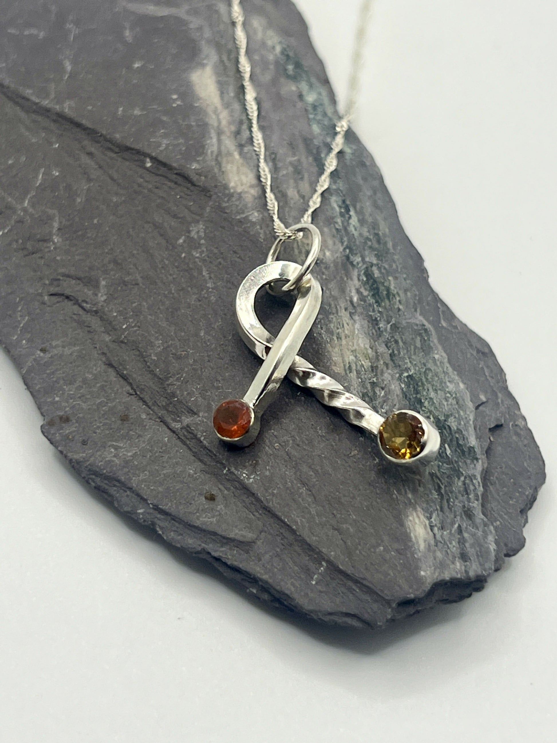 Citrine & Carnelian pendant by By Glorya - Bare Fashion