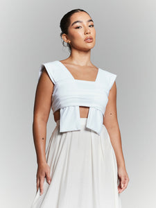 Isla Recycled Ivory Multiway Wrap Tie Top by InFlair - Bare Fashion